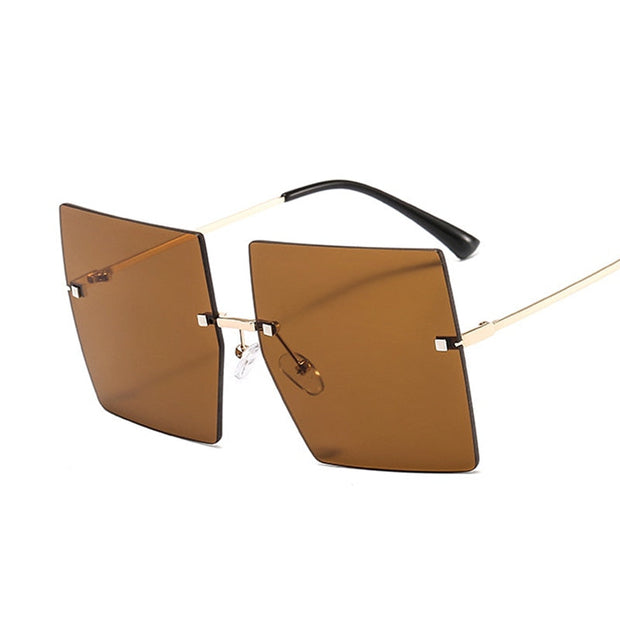 Oversized Rimless Square Sunglasses - Angel's Dream