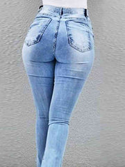 Buttoned Slit Jeans - Angel's Dream