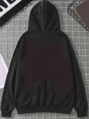 Heart Graphic Drawstring Hoodie with Pocket - Angel's Dream