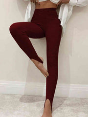 Ribbed Mid Waist Leggings - Angel's Dream