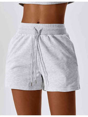 Drawstring Smocked Waist Sports Shorts - Angel's Dream