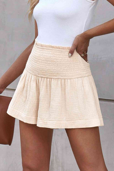 Smocked Waist Culotte Shorts - Angel's Dream