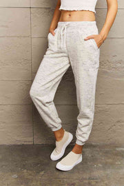 Ninexis Full Size Tie Waist Long Sweatpants - Angel's Dream