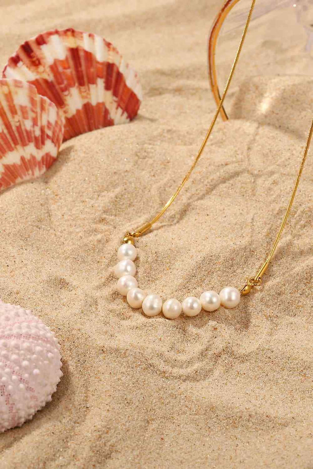 18K Gold-Plated Freshwater Pearl Necklace - Angel's Dream