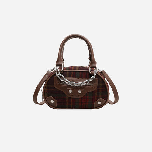 Plaid Print Crossbody Bag - Angel's Dream