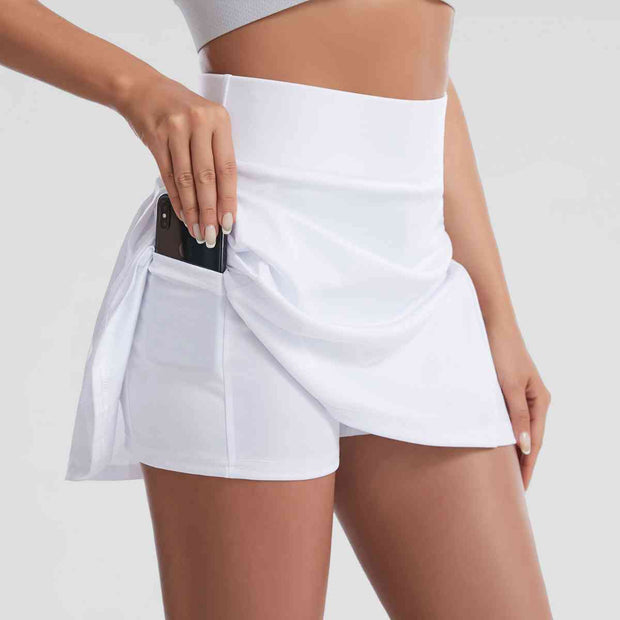 Wide Waistband Sports Skort - Angel's Dream