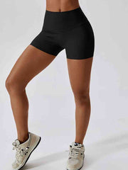 Wide Waistband Slim Fit Sports Shorts - Angel's Dream