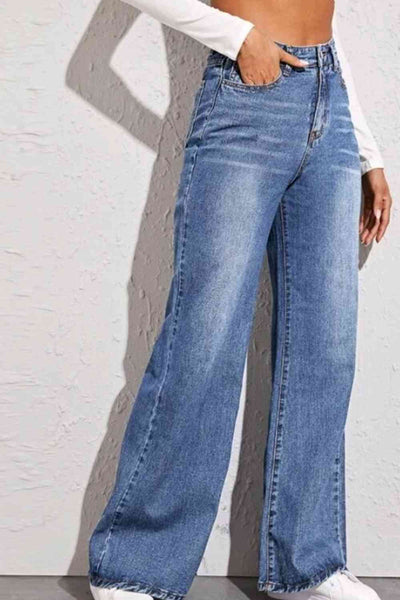 High Waist Wide Leg Jeans - Angel's Dream