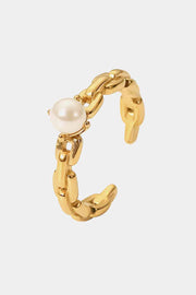 Pearl Stainless Steel Open Ring - Angel's Dream