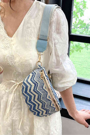 Adored Chevron Straw Sling Bag - Angel's Dream