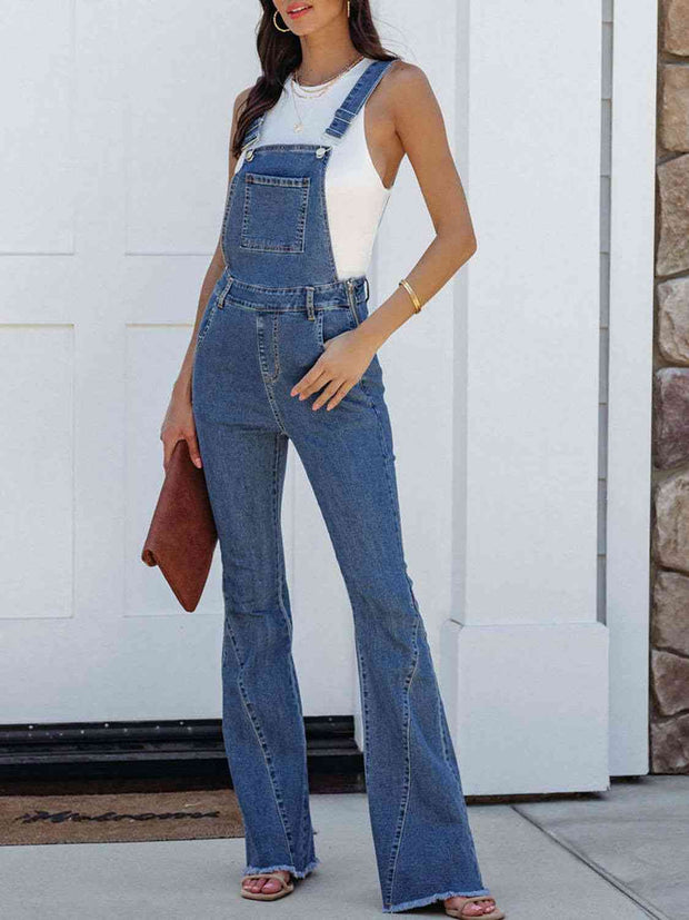 Raw Hem Denim Overall - Angel's Dream