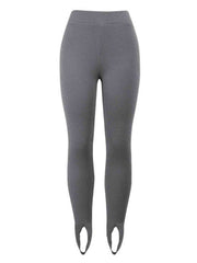 Ribbed Mid Waist Leggings - Angel's Dream