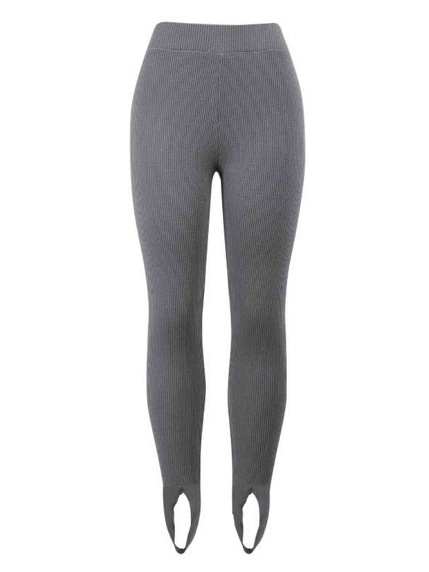 Ribbed Mid Waist Leggings - Angel's Dream