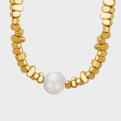 Pearl Geometric Bead Necklace - Angel's Dream