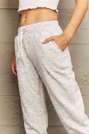 Ninexis Full Size Tie Waist Long Sweatpants - Angel's Dream