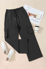 Drawstring Straight Pants with Pockets - Angel's Dream