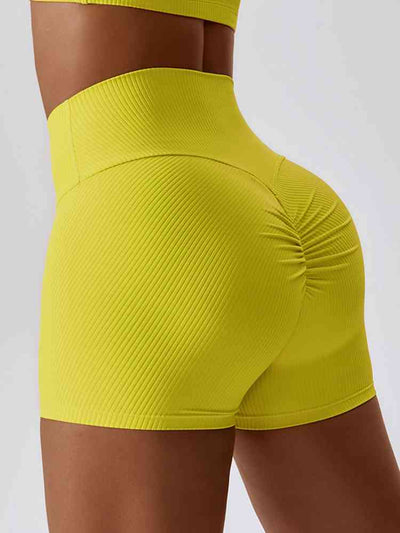 Wide Waistband Slim Fit Sports Shorts - Angel's Dream