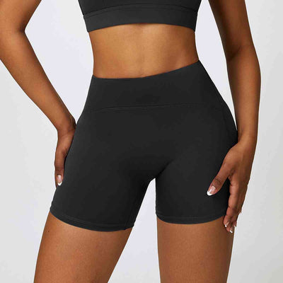 Wide Waistband Slim Fit Sports Shorts - Angel's Dream