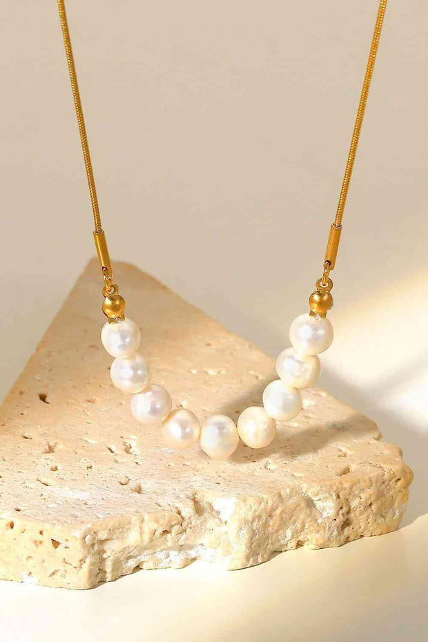 18K Gold-Plated Freshwater Pearl Necklace - Angel's Dream