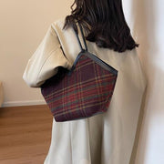 Plaid Print Tote Bag - Angel's Dream