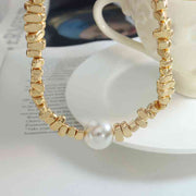 Pearl Geometric Bead Necklace - Angel's Dream