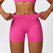 Wide Waistband Slim Fit Sports Shorts - Angel's Dream