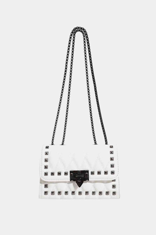 Studded PU Leather Crossbody Bag - Angel's Dream