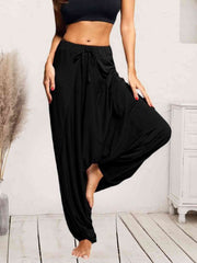 Tied Mid Waist Long Harem Pants - Angel's Dream