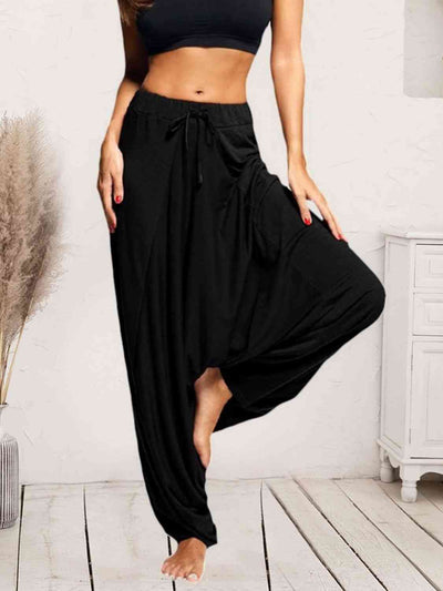 Tied Mid Waist Long Harem Pants - Angel's Dream