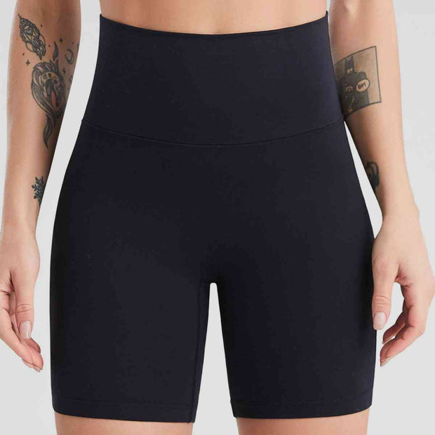 Wide Waistband Sports Shorts With Pockets - Angel's Dream