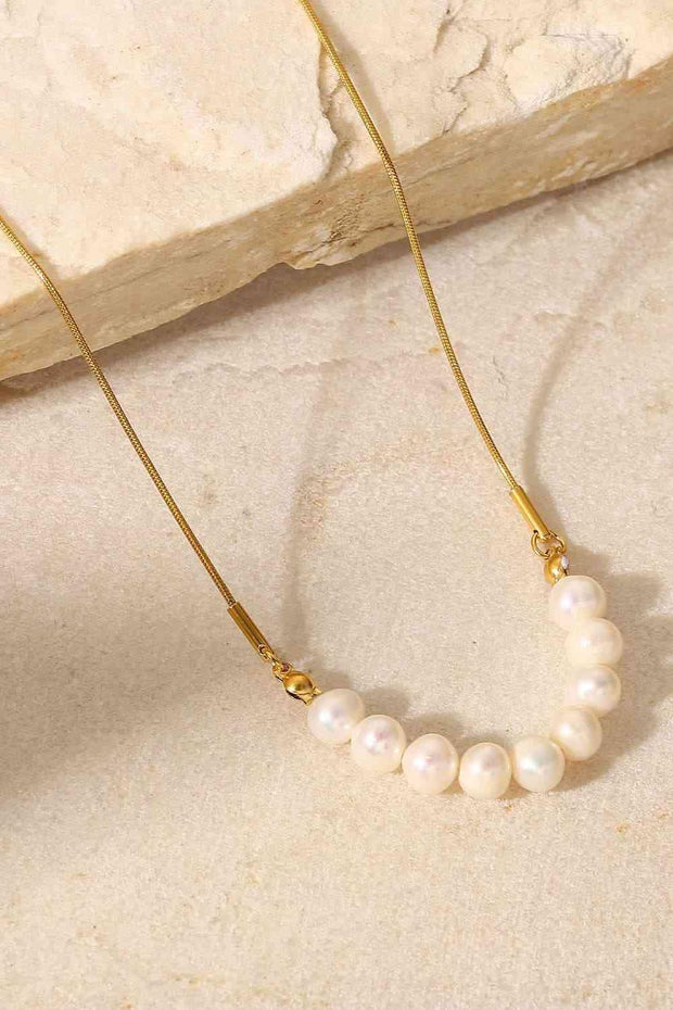 18K Gold-Plated Freshwater Pearl Necklace - Angel's Dream