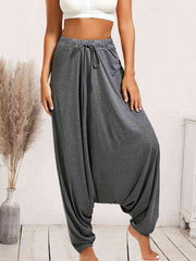 Tied Mid Waist Long Harem Pants - Angel's Dream