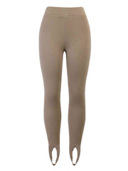 Ribbed Mid Waist Leggings - Angel's Dream