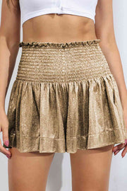 Glitter Smocked High-Waist Shorts - Angel's Dream