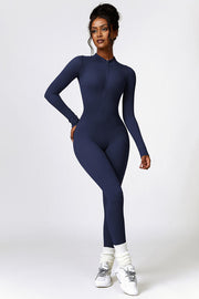 Half Zip Long Sleeve Active Jumpsuit - Angel's Dream