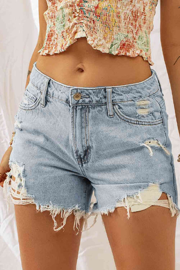 Distressed Denim Shorts - Angel's Dream