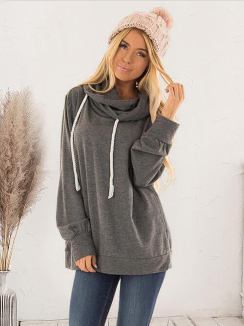 Drawstring Long Sleeve Hoodie - Angel's Dream