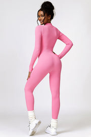 Half Zip Long Sleeve Active Jumpsuit - Angel's Dream