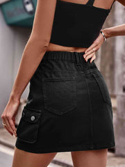 Denim Mini Skirt with Pockets - Angel's Dream