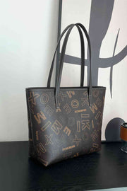 Printed PU Leather Tote Bag - Angel's Dream