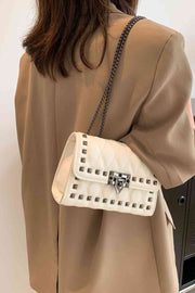 Studded PU Leather Crossbody Bag - Angel's Dream