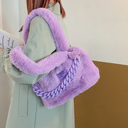 Fluffy Faux Fur Soft Shoulder Bags - Angel's Dream