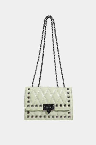 Studded PU Leather Crossbody Bag - Angel's Dream