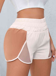 Color Block Wide Waistband Shorts - Angel's Dream