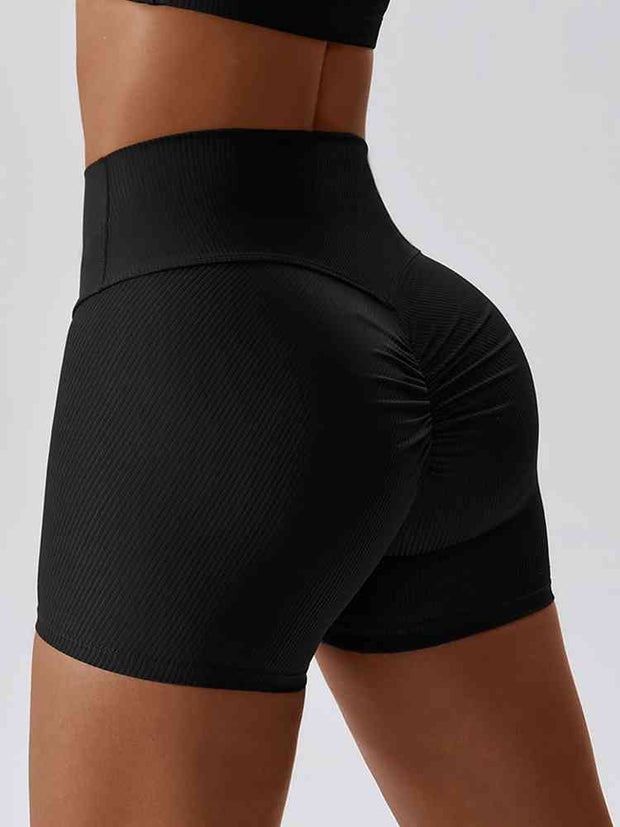 Wide Waistband Slim Fit Sports Shorts - Angel's Dream