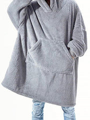 Long Sleeve Pocketed Hooded Lounge Top - Angel's Dream