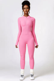 Half Zip Long Sleeve Active Jumpsuit - Angel's Dream