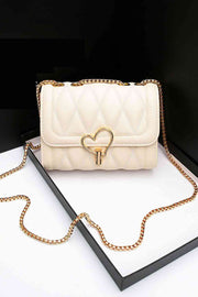 Heart Buckle PU Leather Crossbody Bag - Angel's Dream