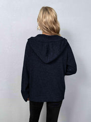 Button-Down Long Sleeve Hooded Sweater - Angel's Dream