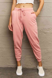 Ninexis Full Size Tie Waist Long Sweatpants - Angel's Dream